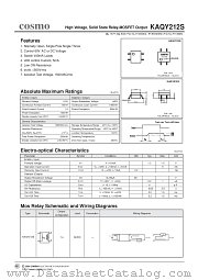KAQY212S datasheet pdf Cosmo Electronics