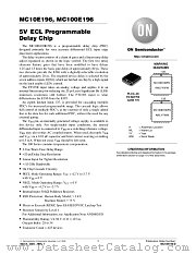 MC100E196FN datasheet pdf ON Semiconductor