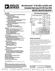 ADUC842BCP62-3 datasheet pdf Analog Devices