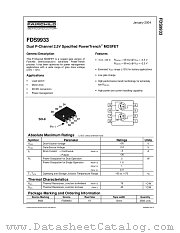 FDS9933 datasheet pdf Fairchild Semiconductor