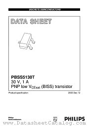 PBSS5130T datasheet pdf Philips