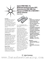 HFBR-5961AL datasheet pdf Agilent (Hewlett-Packard)
