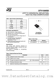 DTV1500SD datasheet pdf ST Microelectronics