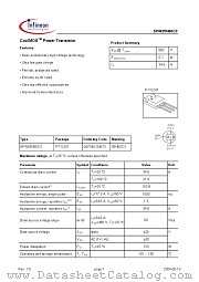 SPW35N60C3 datasheet pdf Infineon
