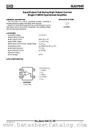 NJU7040 datasheet pdf New Japan Radio