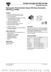 H11D1-X009 datasheet pdf Vishay