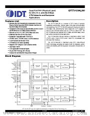 IDT77V1264L200PGI datasheet pdf IDT