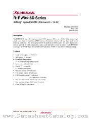 R1RW0416DGE-2PR datasheet pdf Renesas