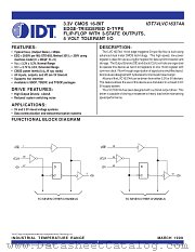 IDT74LVC16374APV8 datasheet pdf IDT
