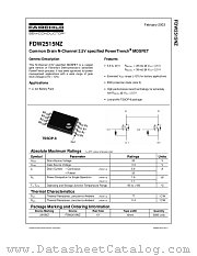 FDW2515NZ datasheet pdf Fairchild Semiconductor