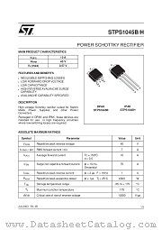 STPS1045B-TR datasheet pdf ST Microelectronics