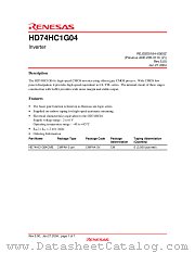 HD74HC1G04 datasheet pdf Renesas
