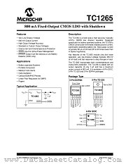 TC1265-3.3VOATR datasheet pdf Microchip