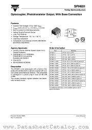 SFH601-1X009 datasheet pdf Vishay