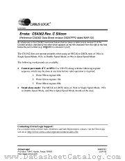 CS4362 datasheet pdf Cirrus Logic