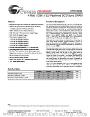 CY7C1340G-100AXC datasheet pdf Cypress