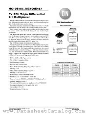 MC100E457FNR2 datasheet pdf ON Semiconductor