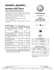 MAC08BT1 datasheet pdf ON Semiconductor