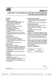 TDA9115 datasheet pdf ST Microelectronics