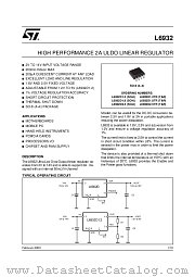 L6932D2.5TR datasheet pdf ST Microelectronics