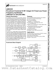 LMX2354TMX datasheet pdf National Semiconductor