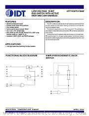 IDT74CBTLV3862Q8 datasheet pdf IDT