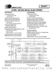 CS4271 datasheet pdf Cirrus Logic