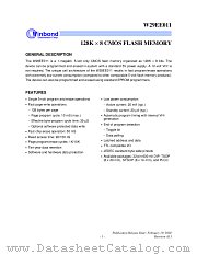 W29EE011P datasheet pdf Winbond Electronics
