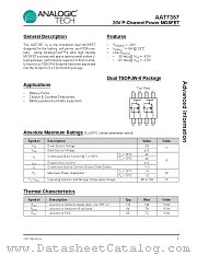 AAT7357 datasheet pdf ANALOGIC TECH