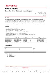 HD74LV126A datasheet pdf Renesas