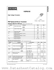 KSP93TA datasheet pdf Fairchild Semiconductor