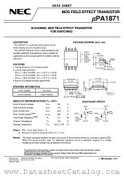 UPA1871GR-9JG-E1 datasheet pdf NEC