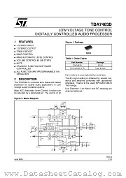 TDA7463 datasheet pdf ST Microelectronics