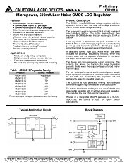 CM3019-12MA datasheet pdf California Micro Devices Corp
