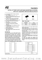 74LCX574 datasheet pdf ST Microelectronics