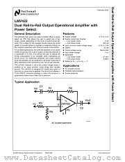 LMV422 datasheet pdf National Semiconductor