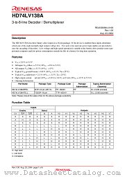 HD74LV138A datasheet pdf Renesas