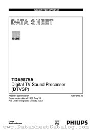 TDA9875A/V2 datasheet pdf Philips
