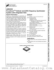 LMX25422121EVAL datasheet pdf National Semiconductor