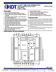 IDT72V71643BC datasheet pdf IDT