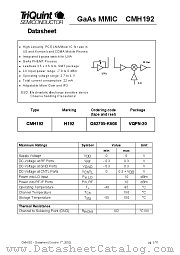 CMH192 datasheet pdf TriQuint Semiconductor