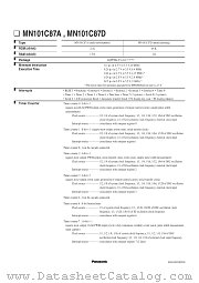 MN101C87A datasheet pdf Panasonic