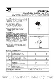 STD40NF03LT4 datasheet pdf ST Microelectronics