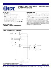 IDT74SSTV16859PA datasheet pdf IDT