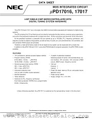 UPD17016GF-XXX-3B9 datasheet pdf NEC