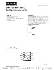 LM1458N datasheet pdf Fairchild Semiconductor