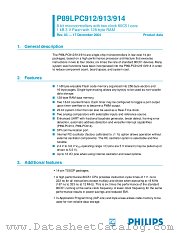 P89LPC913FDH datasheet pdf Philips