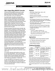 ISL6144 datasheet pdf Intersil