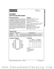 CD4538BCMX datasheet pdf Fairchild Semiconductor