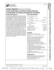 LM4931ITLX datasheet pdf National Semiconductor